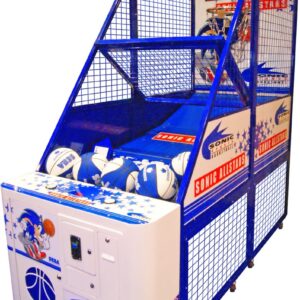 Sonic Sports Basketball - μπλε μηχάνημα μπάσκετ της Sega, πλήρης όψη