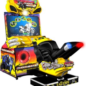 Super Bikes 2 - κίτρινη καμπίνα Raw Thrills με μοτοσικλέτα